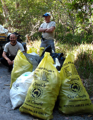 Each bag weighing in at over 20kg a piece